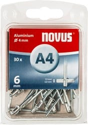 Novus Blindklinknagel A4 X 6mm | Alu SB | 30 stuks - 045-0023 045-0023