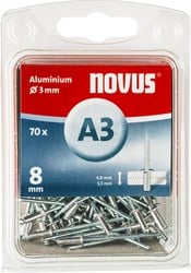Novus Blindklinknagel A3 X 8mm | Alu SB | 70 stuks - 045-0029 045-0029