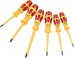 Wera 1060 i/1062 i/6 VDE/1000V | geïsoleerde schroevendraaierset | Kraftform | VDE | 6-delig - 05051575001