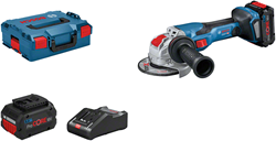 Bosch Blauw GWX 18V-15 C haakse accu-slijper BITURBO met X-LOCK | incl. 2x 8,0 Ah Li-Ion-accu's - 06019H6401