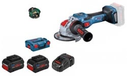 Bosch Blauw GWX 18 V-15 SC | Accu haakse slijper | 18 V | X-Lock | L-Boxx | 2x accu 5.5Ah | Set - 06019H6502