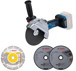 Bosch Blauw GWS 18V-180 PC Accu Haakse slijper | Zonder accu en lader | In doos - 06019H6E01