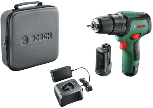 Bosch Groen EasyImpact 12 | Accu Klopboorschroevendraaier | 2 standen | 12V | 2 x 2,0 Ah accu + oplader | In opbergtas - 06039B6105