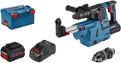 Bosch Blauw GBH 18V-26 F | Accu boorhamer 18V SDS-plus 2.6J + GDE 18V-16 in L-BOXX (2x 5.5Ah accu + lader) - 061191000G