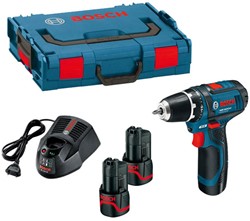 Bosch Blauw GSR 12V-15 accu/boorschroevendraaier | 2.0Ah Li-Ion | in L-Boxx + 3e accu - 0615990FA2