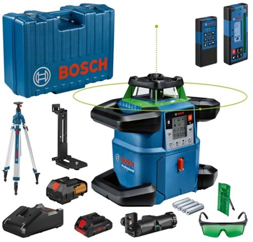 Bosch Blauw GRL 650 CHVG | Rotatielaser | Set | GBA ProCORE18V 4,0 Ah + Gal 18V- 40 + statief BT 300 HD - 06159940PS