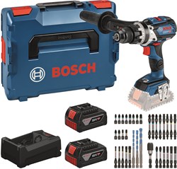 Bosch Blauw GSB 18V-110 C Accu-klopboorschroevendraaier (2x GBA18V5,0Ah, lader GAL12V/18V-80, 35-delige bitset) - 0615A500E0