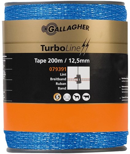 Gallagher TurboLine lint 12,5mm blauw 200m - 079391 079391