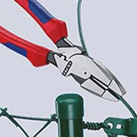 Knipex Kracht-kombitang "Lineman's Pliers" Amerikaans model | Meer-componentengrepen | Zwart geatramenteerd | Lengte 240 mm | Zelfbedieningskaart/blister - 09 12 240 SB-3