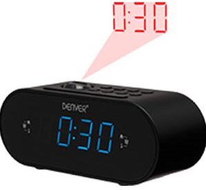 Enzo Denver Wekkerradio met projectie LED zwart - 8140220