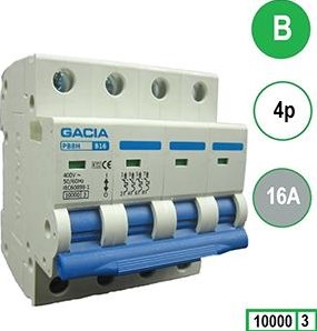 Enzo Gacia Installatieautomaat 16A. B kar 4p GACIA - 4517820