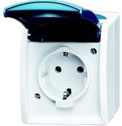 Busch Jaeger SWD opbouw stopcontact RA blauw - 4696000