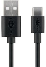 Enzo Goobay usb-c laadkabel 2m zwart - 9550310 afbeelding