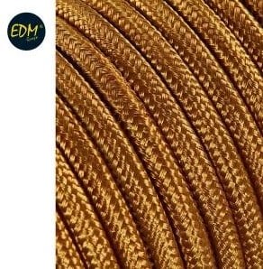 EDM Omsponnen snoer 2x0,75qmm goud 5m