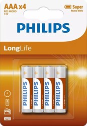 Philips Philips Longlife potlood R03 blister 4 3111005