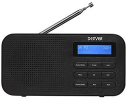 Denver Radio DAB+ 230v of batterij + dual wekfunctie zwart - 8140310