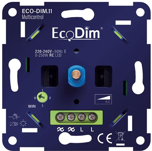 ECO LED dimmer 0-250W EcoDim multi fase afsnijding - 4355428