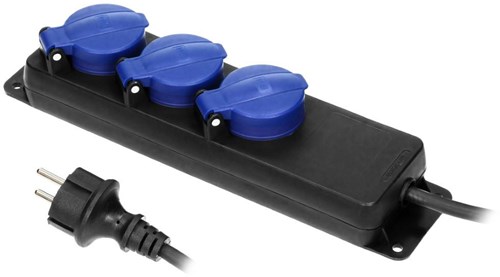 Enzo chacon tafeldoos swd ip44 4v zwart met klep 3x1,5qmm 3m 6871970 afbeelding