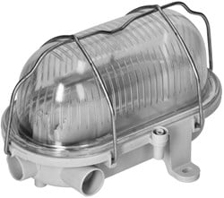 Orno Wandlamp E27 ovaal pvc met metalen korf grijs - 5014310