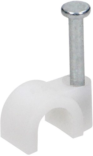 Enzo Orno kabelclip 4mm rond wit zak(25) - 4113200 afbeelding 1