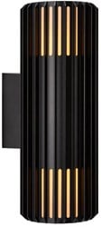 Nordlux Wandlamp Aludra rond dubbel 2x E27 zwart IP54 - 4800943