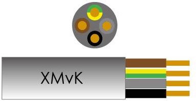 Enzo kabel xmvk 4x1,50 qmm rol 100m - 1253922 afbeelding 1