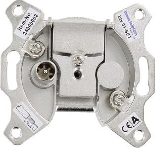 Enzo Braun Telecom Coax stopcontact BTV01-UPC enkel einddoos +afdekplaat SAD 03 - 2080020