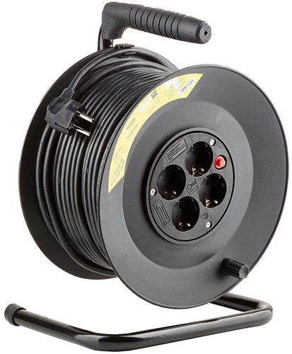 Enzo Technik kabelhaspel h05 3x1,5qmm 50m zwart - 1167274 afbeelding 1