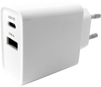 Gembird USB + USB-C snellader 20W wit - A9540151