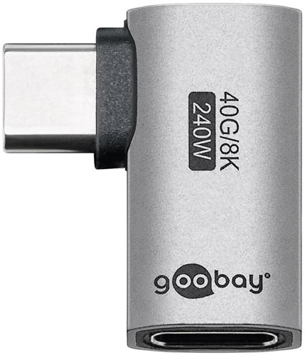 Enzo Goobay usb-c adapter | male/female | horizontaal | 90 graden adapter - 9550432 afbeelding