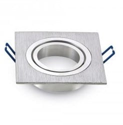 V-Tac  Inbouw spot verstelbaar 50mm vierkant geborsteld aluminium - 5013376