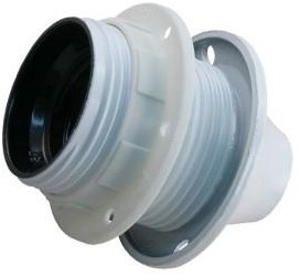 Enzo lamphouder e27 wit m/kraag + ring 6043002