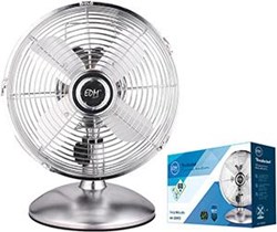 Enzo EDM Tafelventilator 40cm draaiend 60W chroom - 8652550