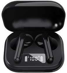Denver Bluetooth draadloze earbuds + oplaadcase zwart - 7120850