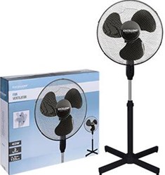 Statiefventilator 40cm draaiend 45W zwart - 8652576