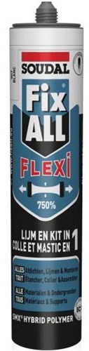 Soudal Fix - All Flexi | Lijm- en voegkit | Zwart | 290 ml - 105031