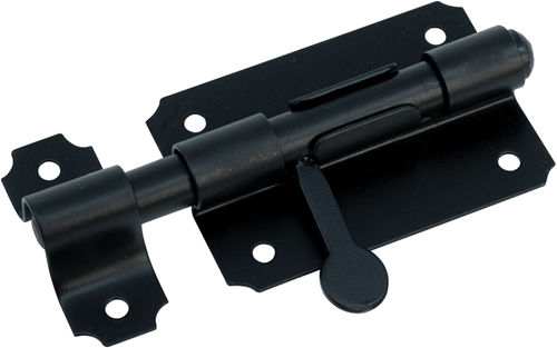 Waelbers Plaatgrendel 80mm zwart - 10 Stuk(s) - 105317.05
