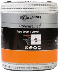 Gallagher PowerLine lint 20mm wit 200m - 106236 106236