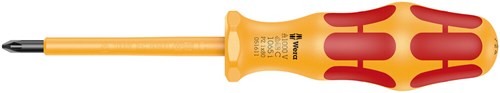 Wera 1065 i PZ VDE-geïsoleerde Kraftform Pozidriv schroevendraaier, PZ 1 x 80 mm - 05051611001