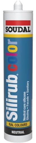 Soudal Silirub Color | Siliconenkit | Blank Aluminium Ral 9006 | 300 ml - 106735