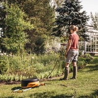 Fiskars Automatische Slanghaspel XL met Wielen | incl. 20 m Tuinslang – 1067548-3