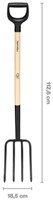 Fiskars Solid Spitvork met Houten Steel FSC – 1070676-2