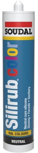 Soudal Silirub Color | Siliconenkit | Kiezel Grijs Ral 7032 | 300 ml - 110727