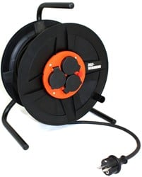 QwattPro Blackmaster kabelhaspel BM300 RA 50m 3G1,5 H07RN-F zwart - 1111020 - 1111020