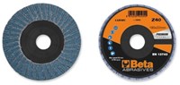 Beta 11204A 80 Lamellen slijpschijf met zirkonium schuurmateriaal | glasfiber steunschijf | enkele lamel constructie | 10 stuks - 112040008 112040008