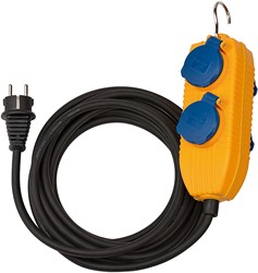Brennenstuhl Bouwplaatsen-kabel IP54 met contactdozenblok 10m zwart H07RN-F 3G1,5 - 1151740010