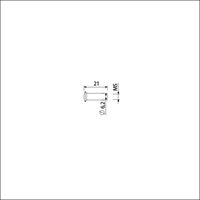 AMI Patenthuls Messing Vernikkeld M5X21 Zonder Zaagsnede Verpakt Per 10 - 900239-2