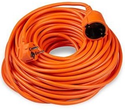 Verlengsnoer | PVC | oranje | 2x1,5qmm | 20m | Technik
