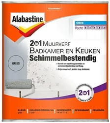 Alabastine 2In1 Muurverf B&K Grijs 1L - 5256777