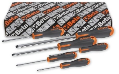 Beta 1201E/S6 6-delig set Evox schroevendraaiers voor sleufschroeven - 012011206 - 012011206